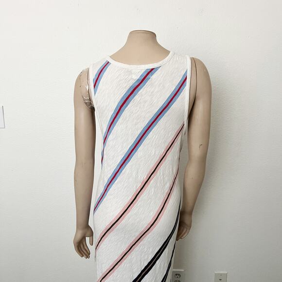 [LOFT] Lou & Grey Striped Slub Jersey Tank Midi Dress Scoop Neck Side Slit Sz XL - Picture 7 of 11